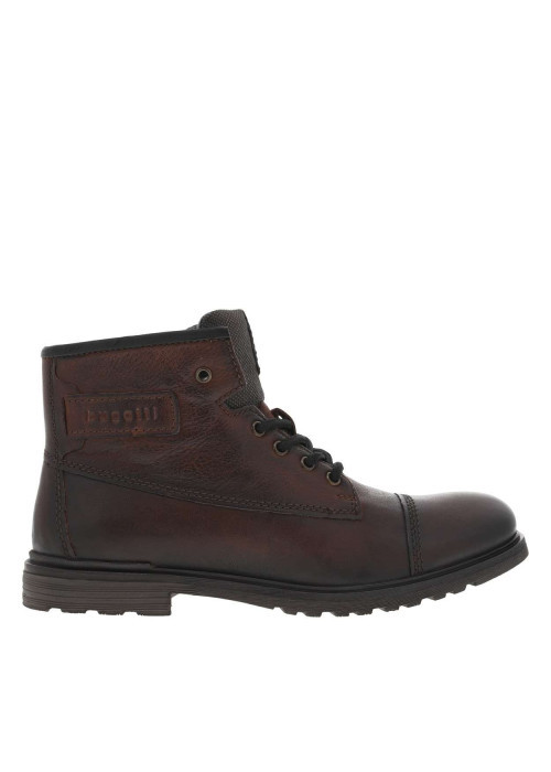 Bottines en cuir bordeaux avec semelle à talon...