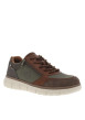 Thumbnail Sneakers multicolores brunes et kaki avec semelle à talon plat et lacets - Image 3