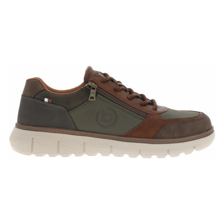 Sneakers multicolores brunes et kaki avec...