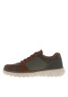 Thumbnail Sneakers multicolores brunes et kaki avec semelle à talon plat et lacets - Image 2