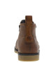 Thumbnail Boots en cuir cognac à talon plat et fermetures zippées sur les côtés - Image 6