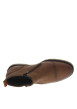 Thumbnail Boots en cuir cognac à talon plat et fermetures zippées sur les côtés - Image 4