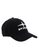 Thumbnail Casquette en coton noire unie avec logo iconique brodé à l'avant en blanc - Image 3