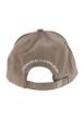 Thumbnail Casquette en coton taupe unie avec logo iconique brodé à l'avant en blanc - Image 2