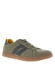 Thumbnail Sneakers kaki à talon plat avec fermeture à lacets et logos de la marque - Image 3