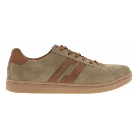 Sneakers taupe à talon plat avec fermeture à...