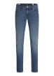 Thumbnail Jean glenn en coton bleu avec une coupe slim et des passants pour ceinture