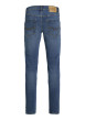 Thumbnail Jean glenn en coton bleu avec une coupe slim et des passants pour ceinture - Image 2