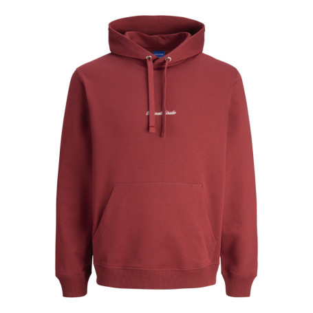 Sweat en coton rouge uni avec un col à capuche...
