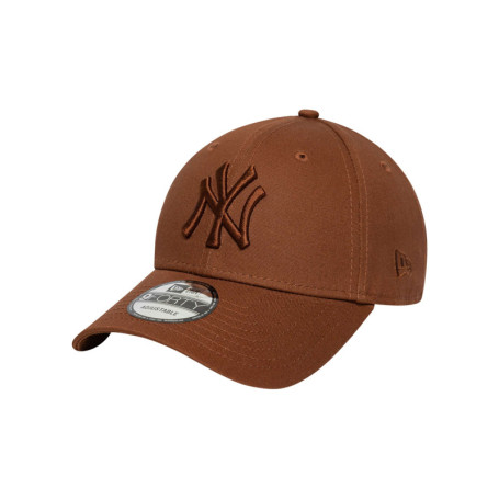 Casquette strapback camel unie en coton avec...