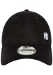 Thumbnail Casquette strapback noire unie en coton avec logo NY brodé en blanc - Image 2