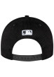 Thumbnail Casquette snapback en coton noire unie en velours côtelé avec logo NY brodé - Image 3