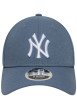 Thumbnail Casquette snapback bleue unie avec logo NY brodé en blanc - Image 3