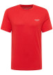 Thumbnail T-shirt en coton rouge uni avec un col rond et des manches courtes