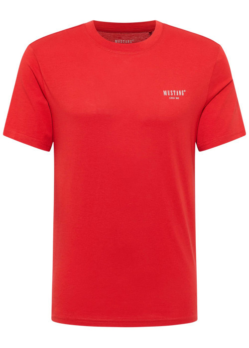 T-shirt en coton rouge uni avec un col rond et des manches courtes
