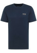 Thumbnail T-shirt en coton marine avec un motif fantaisie et des manches courtes