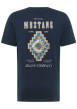 Thumbnail T-shirt en coton marine avec un motif fantaisie et des manches courtes - Image 2