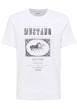 Thumbnail T-shirt en coton blanc avec un motif fantaisie à l'avant et un col rond