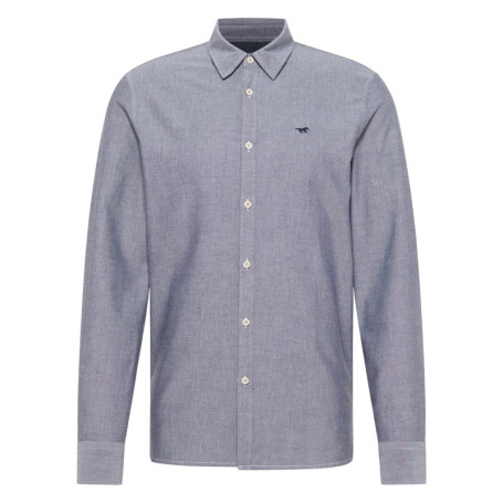 Chemise en coton bleu argenté avec un col...