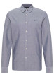 Thumbnail Chemise en coton bleu argenté avec un col chemise et boutonnière