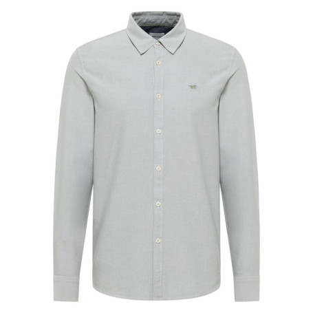 Chemise en coton grise avec un col chemise et...