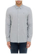 Thumbnail Chemise en coton grise avec un col chemise et boutonnière à l'avant - Image 3