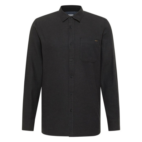 Chemise en coton noire avec un col chemise et...
