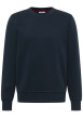 Thumbnail Pull en coton bleu marine avec un col rond et des manches longues