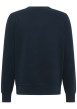 Thumbnail Pull en coton bleu marine avec un col rond et des manches longues - Image 2