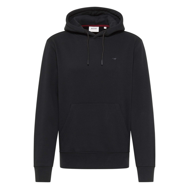 Mustang - Sweat En Coton Noir Avec Un Col à Capuche Et Cordon De Serrage - Noir Mustang - Sweat En Coton Noir Avec Un Col à Capuche Et Cordon De Serrage - Noir