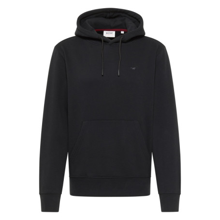 Sweat en coton noir avec un col à capuche et...