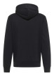 Thumbnail Sweat en coton noir avec un col à capuche et cordon de serrage - Image 2