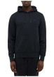 Thumbnail Sweat en coton noir avec un col à capuche et cordon de serrage - Image 3