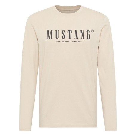 T-shirt en coton beige à col rond orné d'un...
