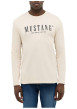 Thumbnail T-shirt en coton beige à col rond orné d'un logo oversize à l'avant - Image 3