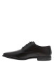 Thumbnail Derbies en cuir marron avec semelle à talon plat et à lacets ronds bleu marine - Image 2