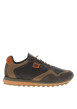 Thumbnail Baskets running brunes avec semelle à talon plat et lacets élastiqués