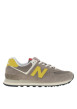 Thumbnail Baskets multisport en cuir taupe avec semelle crantée et fermeture à lacets