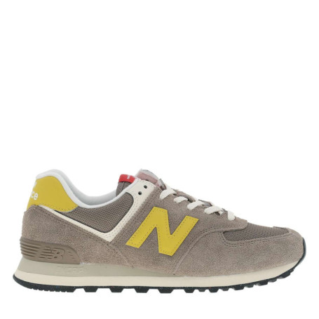 Baskets multisport en cuir taupe avec semelle...