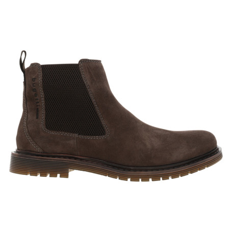Bottines marron avec semelle à talon plat et...