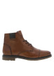 Thumbnail Bottines en cuir cognac avec lacets ronds bruns et fermeture à glissière