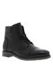 Thumbnail Bottines en cuir noires avec semelle à talon plat et à lacets ronds - Image 3