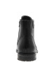 Thumbnail Bottines en cuir noires avec semelle à talon plat et à lacets ronds - Image 6