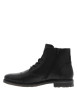 Thumbnail Bottines en cuir noires avec semelle à talon plat et à lacets ronds - Image 2