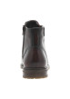 Thumbnail Bottines en cuir marron avec lacets ronds bruns et fermeture à glissière - Image 6