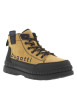 Thumbnail Bottines camel avec semelle à talon plat pourvues de lacets et zip latéral - Image 3