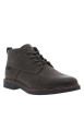 Thumbnail Bottines marron avec semelle à talon plat et doublure effet lainage - Image 3