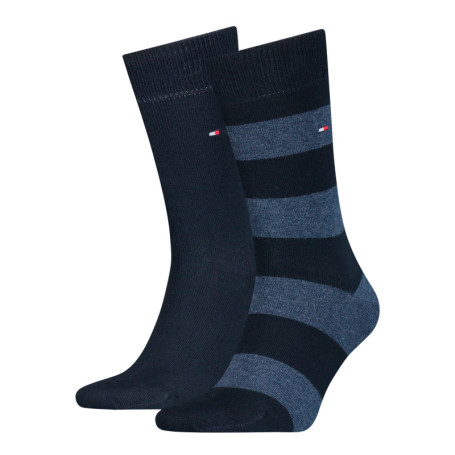 Lot de 2 paires de chaussettes bleu marine...