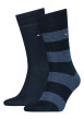 Thumbnail Lot de 2 paires de chaussettes bleu marine hautes en coton mélangé