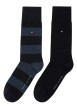 Thumbnail Lot de 2 paires de chaussettes bleu marine hautes en coton mélangé - Image 2
